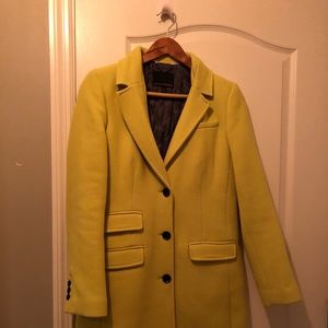 Bright chartreuse top coat from Banana Republic.